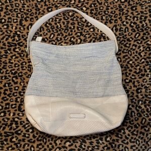 Fossil Shoulder Bag in Cream and Light Blue